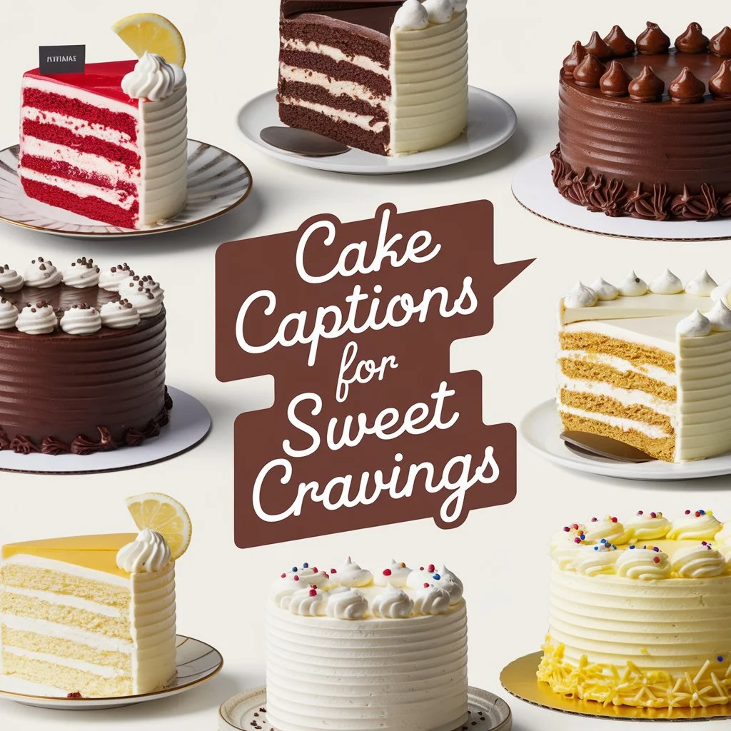 Cake Captions for Sweet Cravings