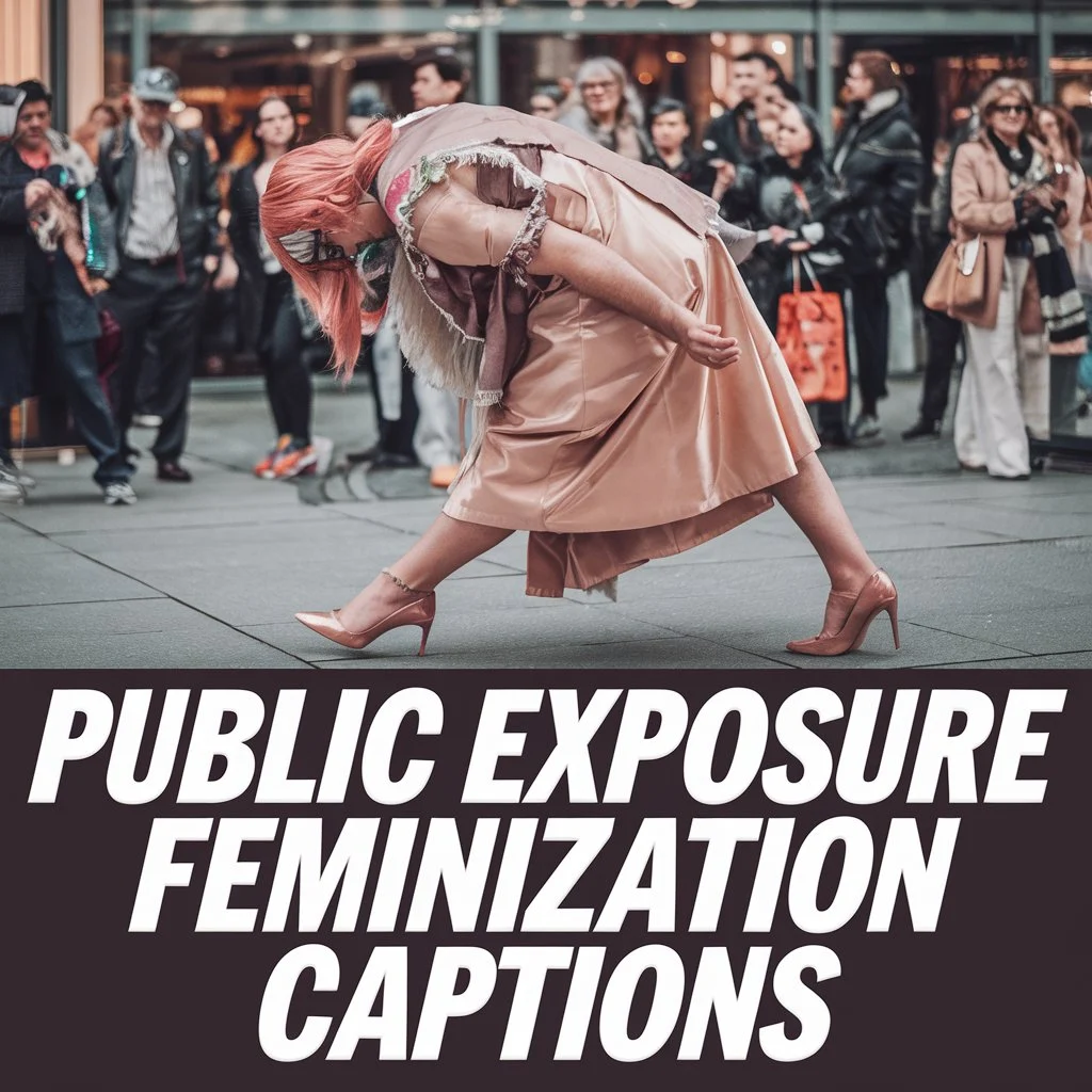 Public Exposure Feminization Captions