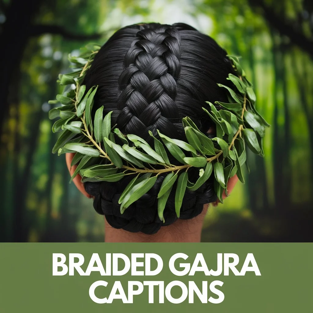Braided Gajra Captions