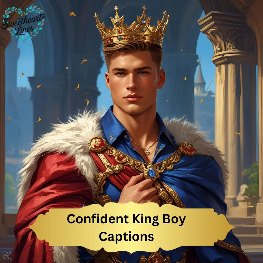 Confident King Boy Captions