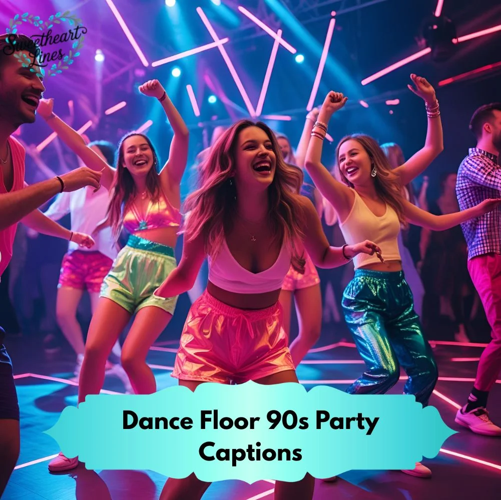 Dance Floor 90s Party Captions
