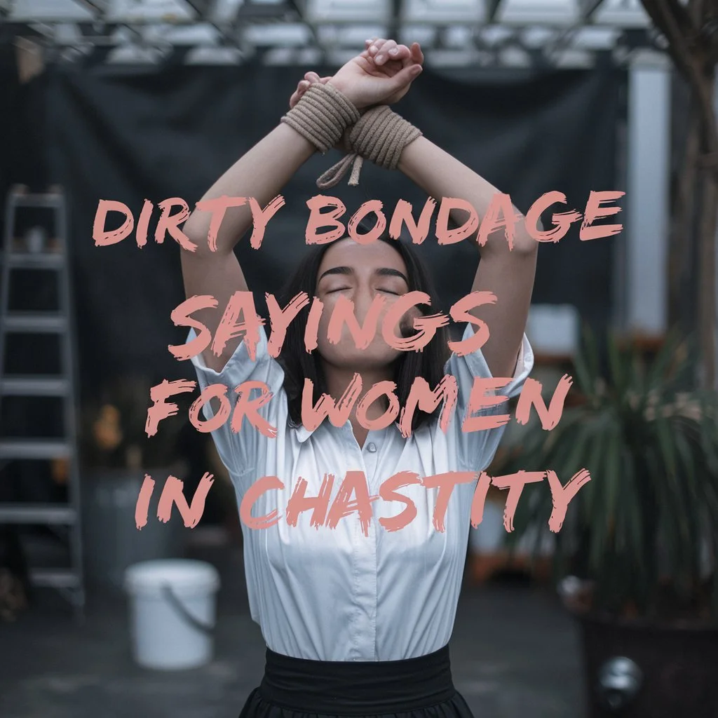 Dirty Bondage Sayings For Women in Chastity