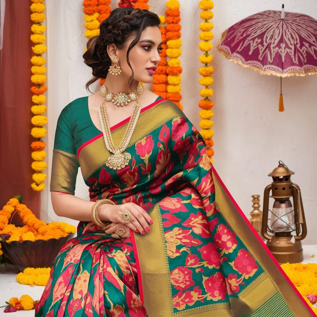 Festive Saree Captions for Instagram