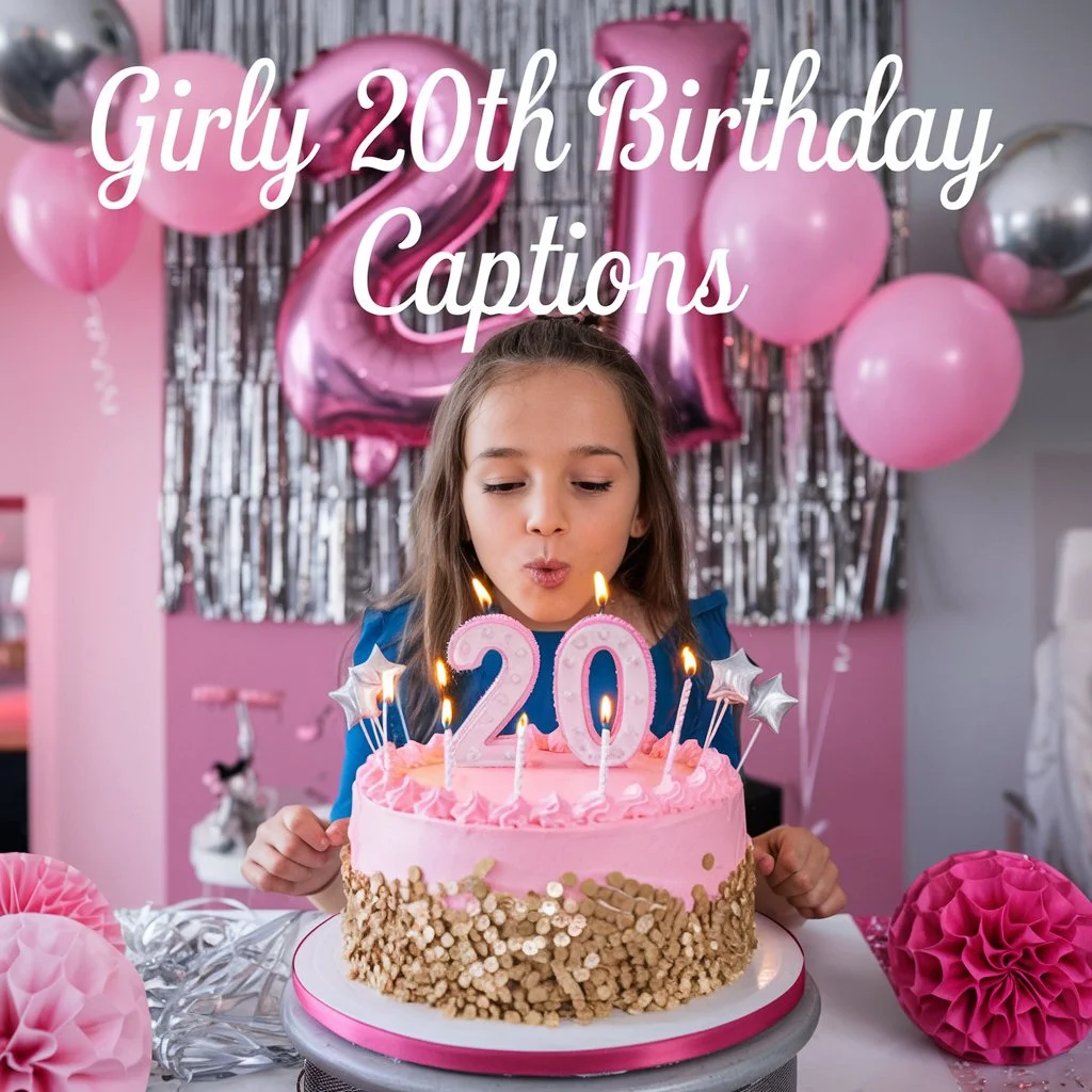 Girly 20th Birthday Captions