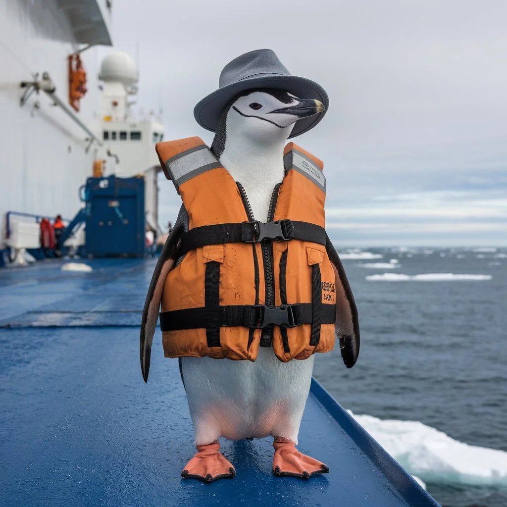 Icebreaker Penguin Lines