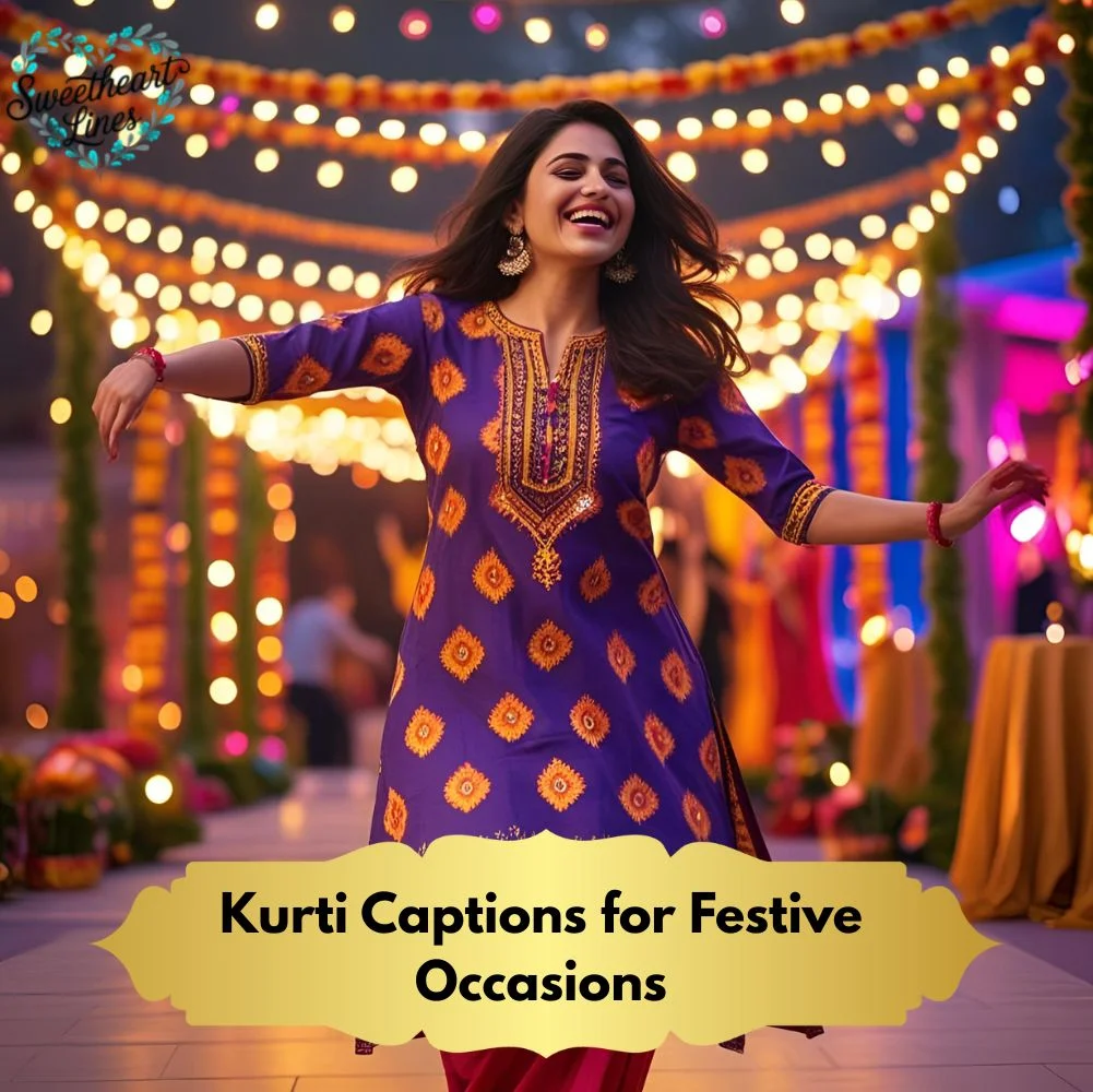 Kurti Captions for Festive Occasions