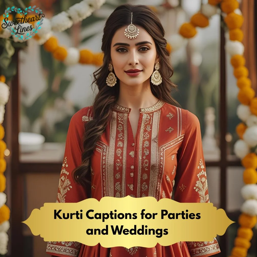 Kurti Captions for Parties and Weddings
