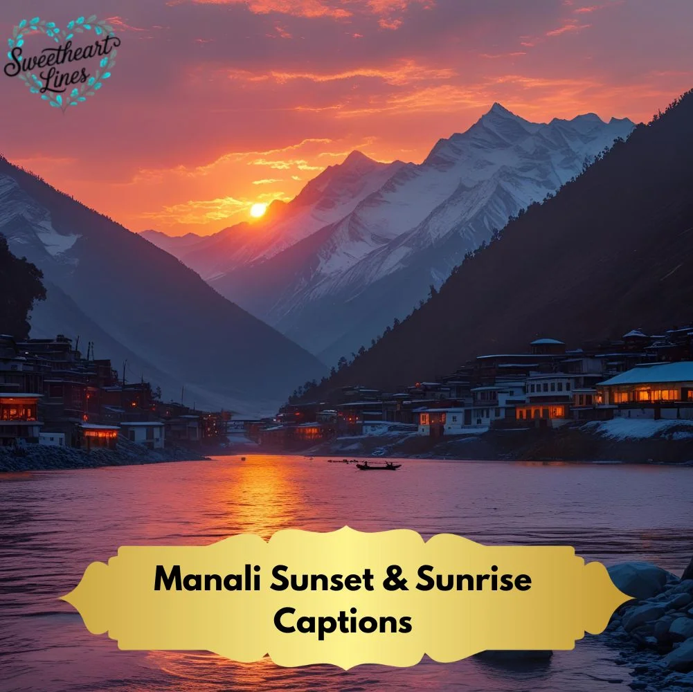 Manali Sunset & Sunrise Captions