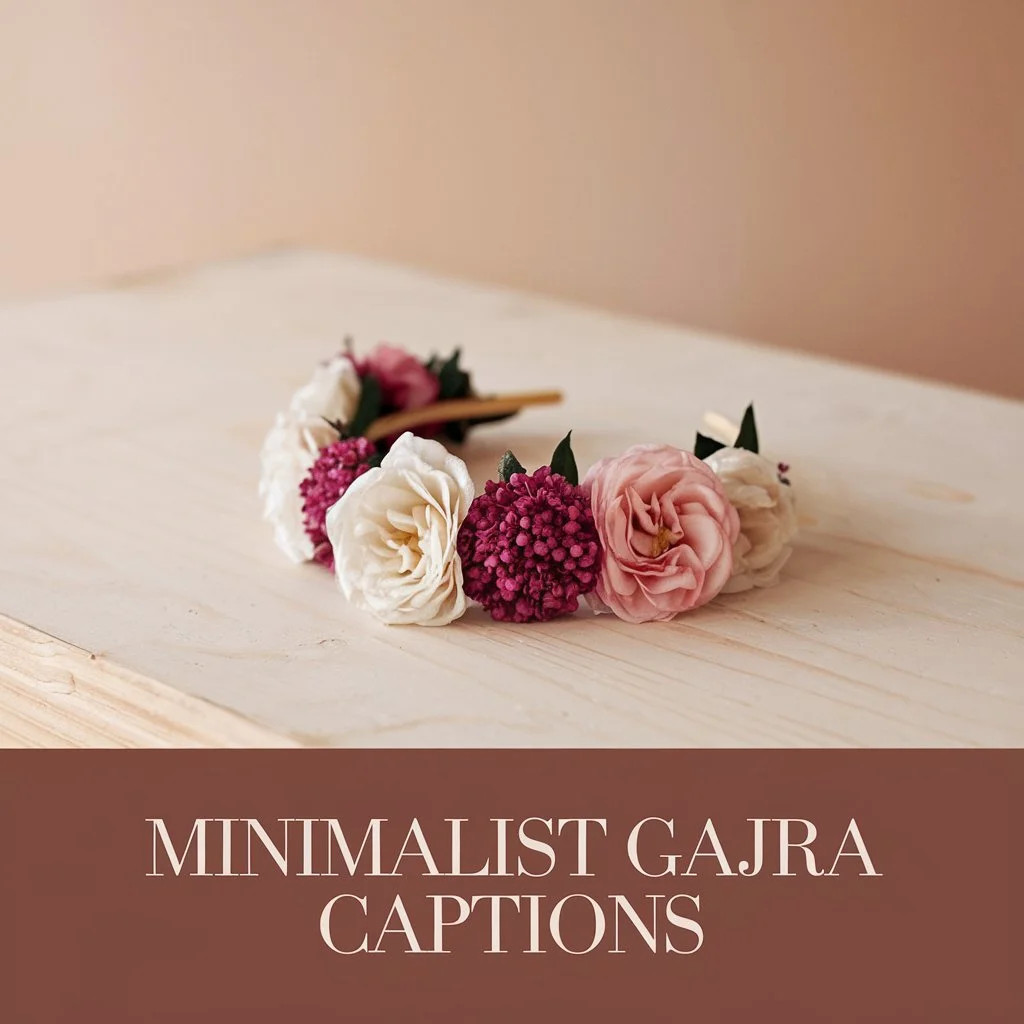 Minimalist Gajra Captions