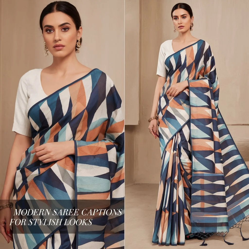 Modern Saree Captions for Stylish Looks