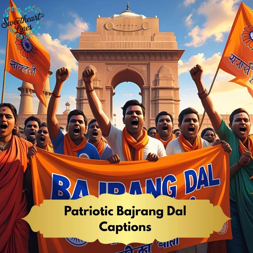 Patriotic Bajrang Dal Captions