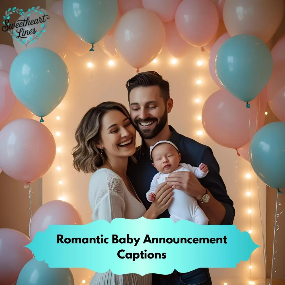 Romantic Baby Announcement Captions