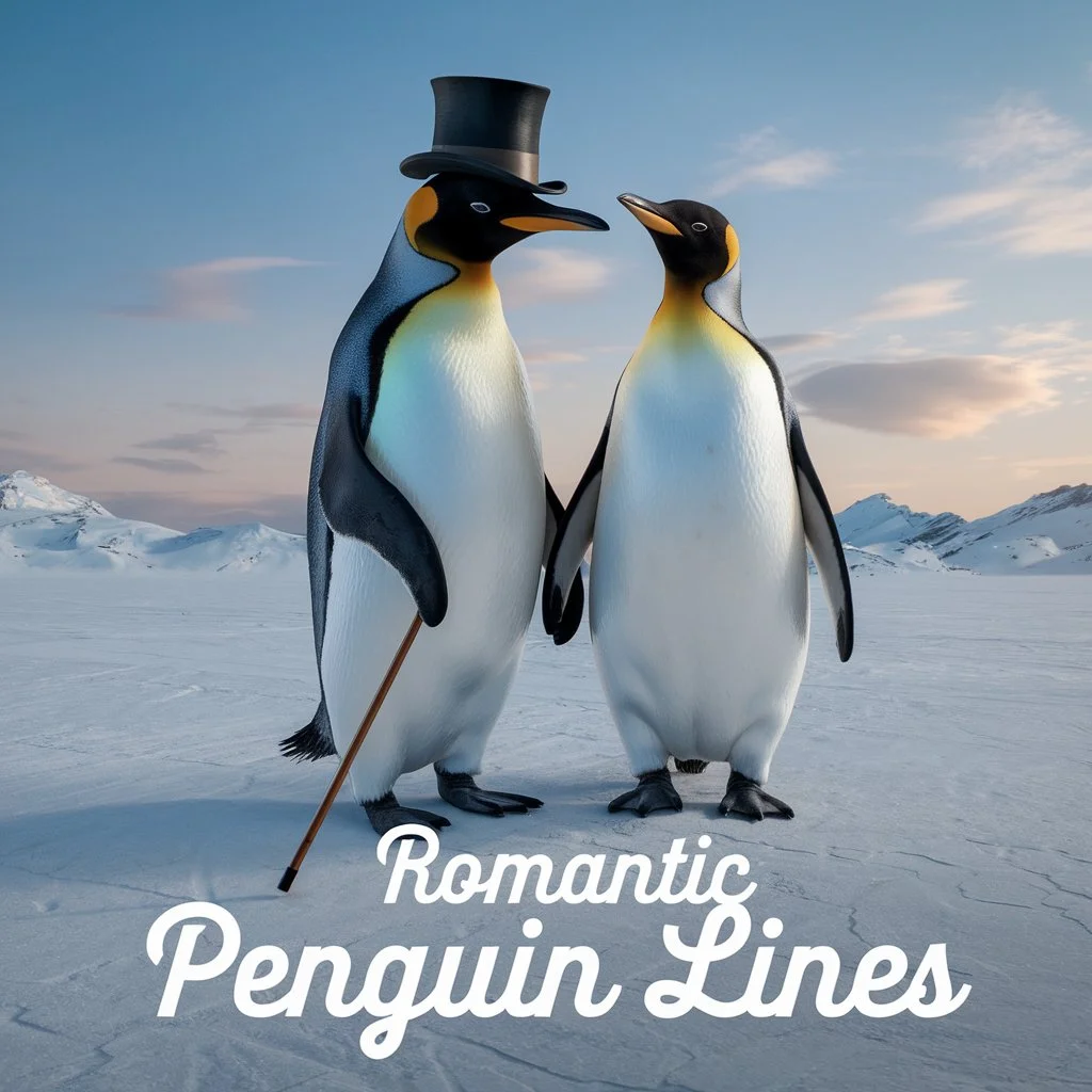 Romantic Penguin Lines