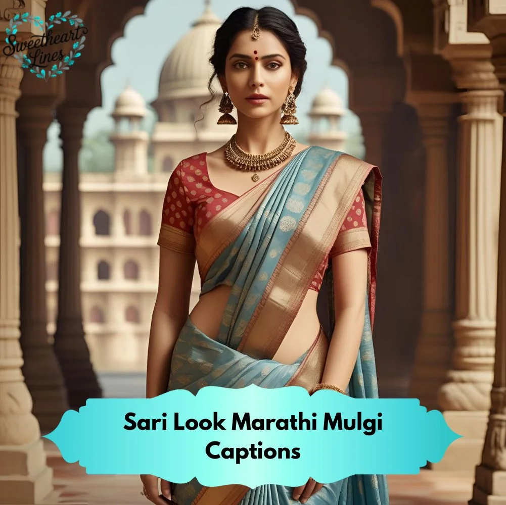 Sari Look Marathi Mulgi Captions