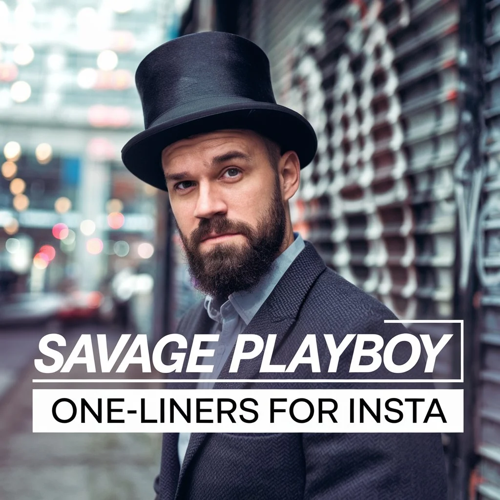 Savage Playboy One-Liners for Insta