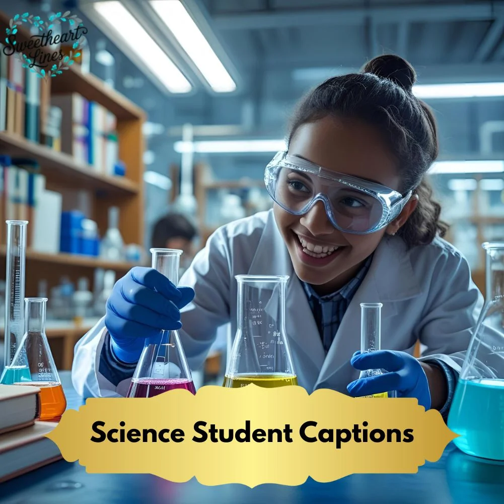 Science Student Captions