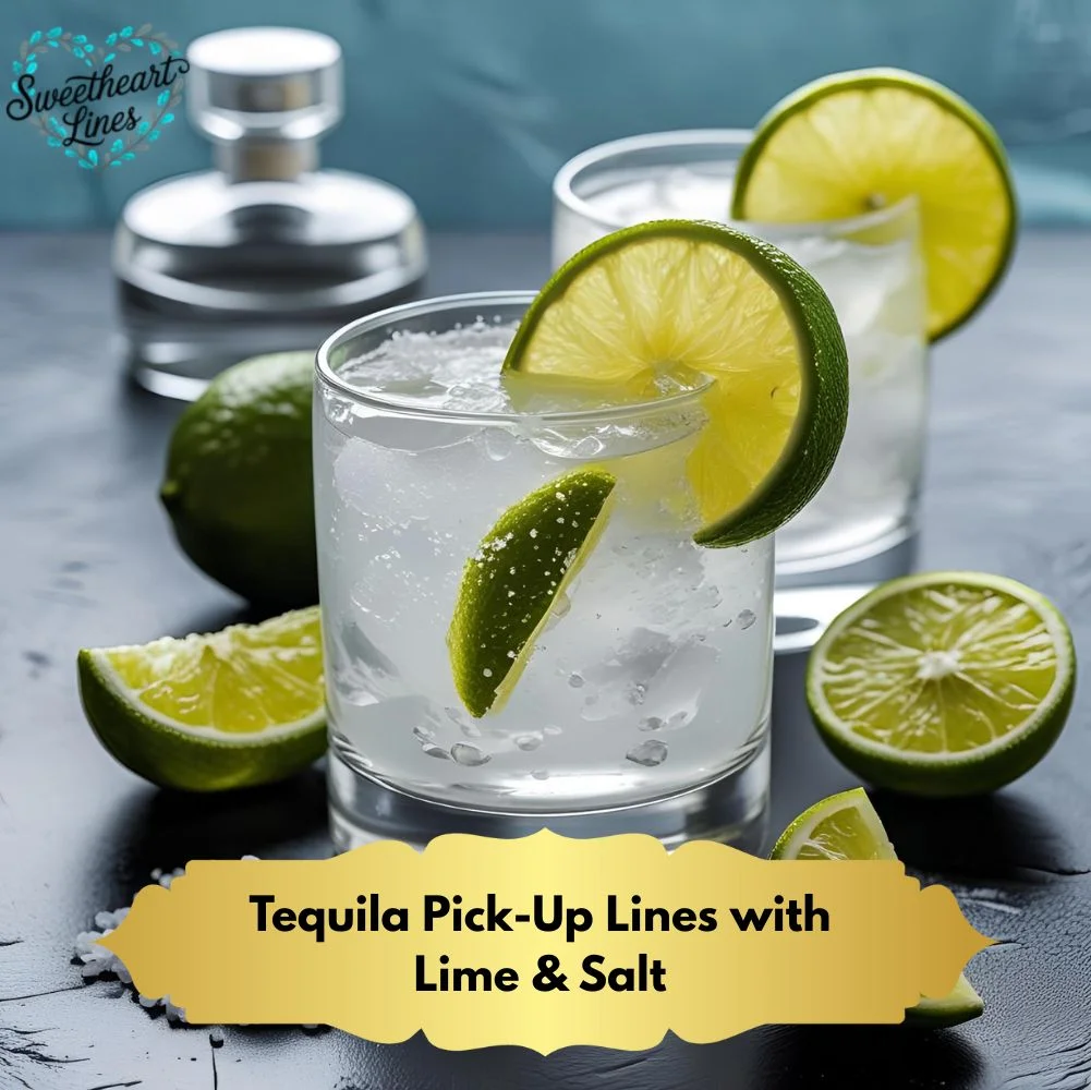 Tequila Pick-Up Lines with Lime & Salt
