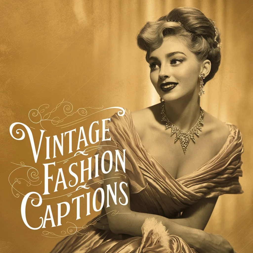 Vintage Fashion Captions