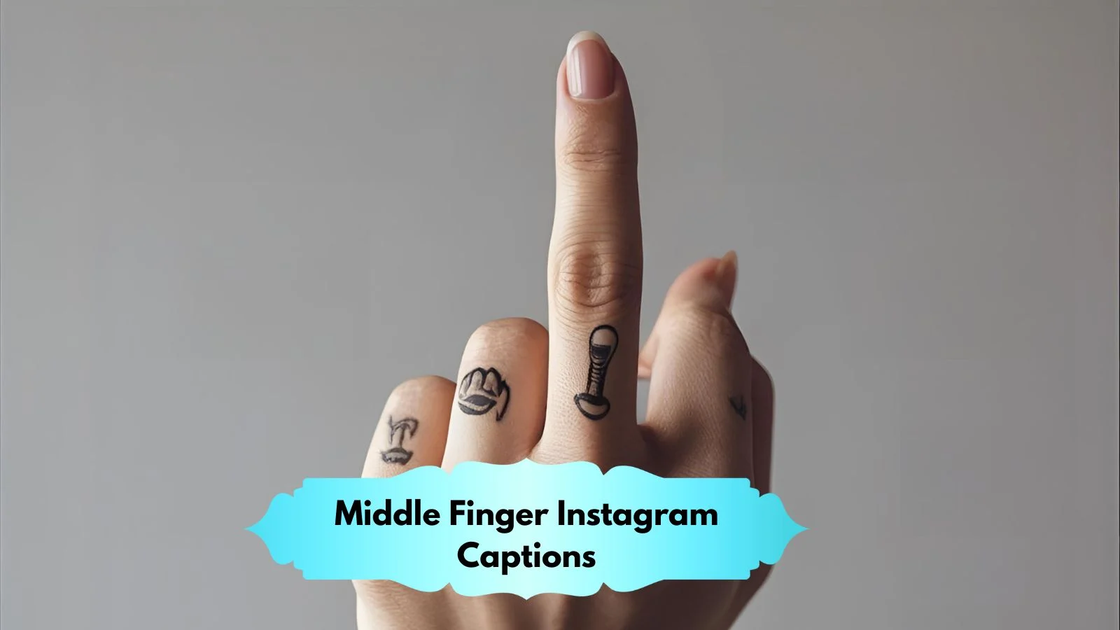 Middle Finger Instagram Captions
