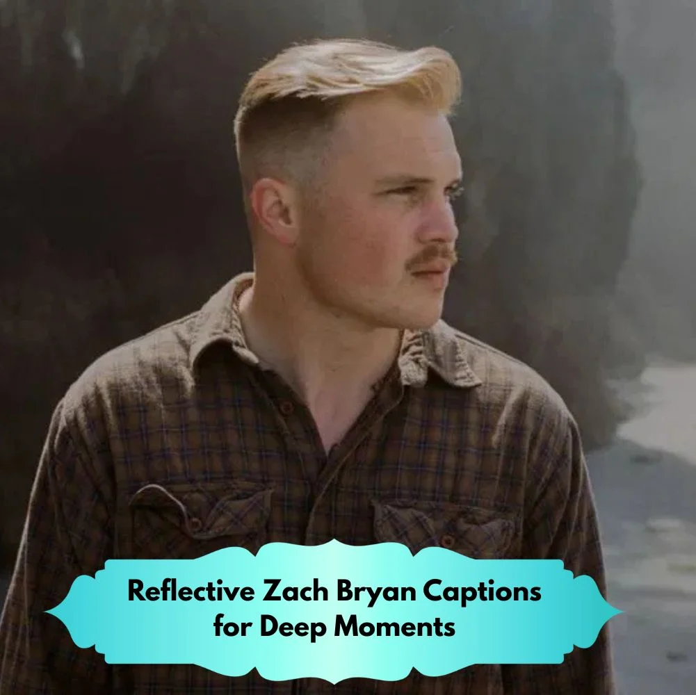 Reflective Zach Bryan Captions for Deep Moments