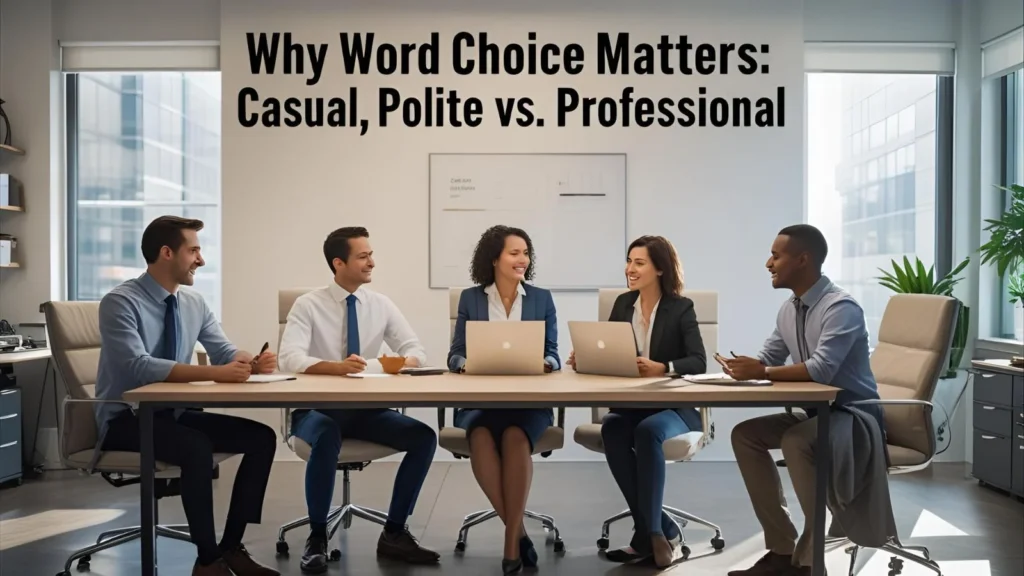 Why Word Choice Matters: Casual vs. Polite vs. Professional