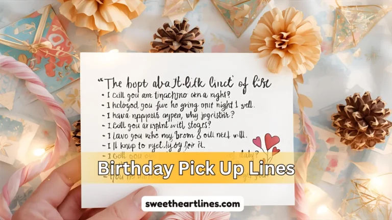 Birthday Pick Up Lines